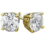 YEIDID INTERNATIONAL Solid 14K Gold Earrings with Elements Crystals (Multiple Sizes)