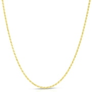 Solid 14K Gold Vermeil Sterling Silver Rope Diamond-Cut Necklace Chains 1.5MM - 5.5MM, Gold Chain for Men & Women, Made In Italy, Next Level Jewelry
