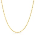thumbnail image 1 of Solid 14K Gold Vermeil Sterling Silver Rope Diamond-Cut Necklace Chains 1.5MM - 5.5MM, Gold Chain for Men & Women, Made In Italy, Next Level Jewelry, 1 of 6
