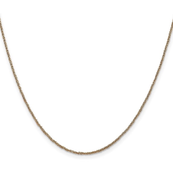 Solid 14K Rose Gold 1.10mm Ropa with Spring Ring Lock Chain - 18"