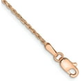 thumbnail image 1 of Solid 14K Rose Gold 1.7mm Diamond-cut Man Made Rope with Lobster Lock Chain - 7" Bracelet, 1 of 4