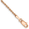 thumbnail image 1 of Solid 14K Rose Gold 1.9mm Ropa with Lobster Lock Anklet - 10", 1 of 5