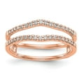 thumbnail image 1 of Solid 14K Rose Gold Diamond Guard Size 8.5 (.248 cttw.), 1 of 2