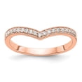 thumbnail image 1 of Solid 14K Rose Gold Diamond Ring Band Size 7 (.14 cttw.), 1 of 2