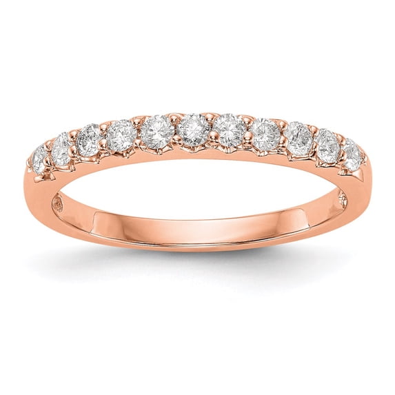 Solid 14K Rose Gold Diamond Ring Band Size 7 (.33 cttw.)