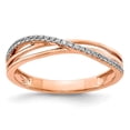 thumbnail image 1 of Solid 14K Rose Gold Diamond Ring Band Size 8.5 (.116 cttw.), 1 of 4