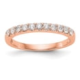 thumbnail image 1 of Solid 14K Rose Gold Diamond Ring Band Size 8.5 (.33 cttw.), 1 of 2