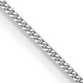 thumbnail image 1 of Solid 14K White Gold 1.1mm Curb with Spring Ring Lock Pendant Chain - 16", 1 of 8