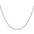 thumbnail image 1 of Solid 14K White Gold 1.1mm Diamond-cut Spiga with Lobster Lock Chain - 20", 1 of 8