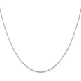 thumbnail image 1 of Solid 14K White Gold 1.2mm Diamond Cut Open Long Link Cable Chain - 18"- Made In Italy, 1 of 8