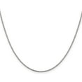 thumbnail image 1 of Solid 14K White Gold 1.3mm Box with Lobster Lock Chain - 28", 1 of 8