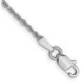 thumbnail image 1 of Solid 14K White Gold 1.5mm Diamond-Cut Rope Chain Anklet - 9" Bracelet, 1 of 4