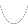 thumbnail image 1 of Solid 14K White Gold 1.9mm Ropa with Lobster Lock Chain - 24", 1 of 8