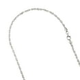 thumbnail image 1 of Solid 14K White Gold 2.5mm Wide Rope Chain Diamond Cut Necklace with Lobster Clasp 20 long, 1 of 3