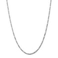 thumbnail image 1 of Solid 14K White Gold 2.75mm Flat Figaro Chain Bracelet / Anklet, 1 of 3