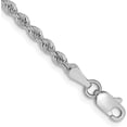 thumbnail image 1 of Solid 14K White Gold 2.7mm Regular Rope with Lobster Lock Chain - 8" Bracelet, 1 of 4