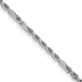 thumbnail image 1 of Solid 14K White Gold 2mm Diamond-cut Milano Rope with Lobster Lock Chain - 18", 1 of 8