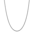 thumbnail image 1 of Solid 14K White Gold 3.25mm Handmade Regular Rope Chain Bracelet / Anklet, 1 of 3