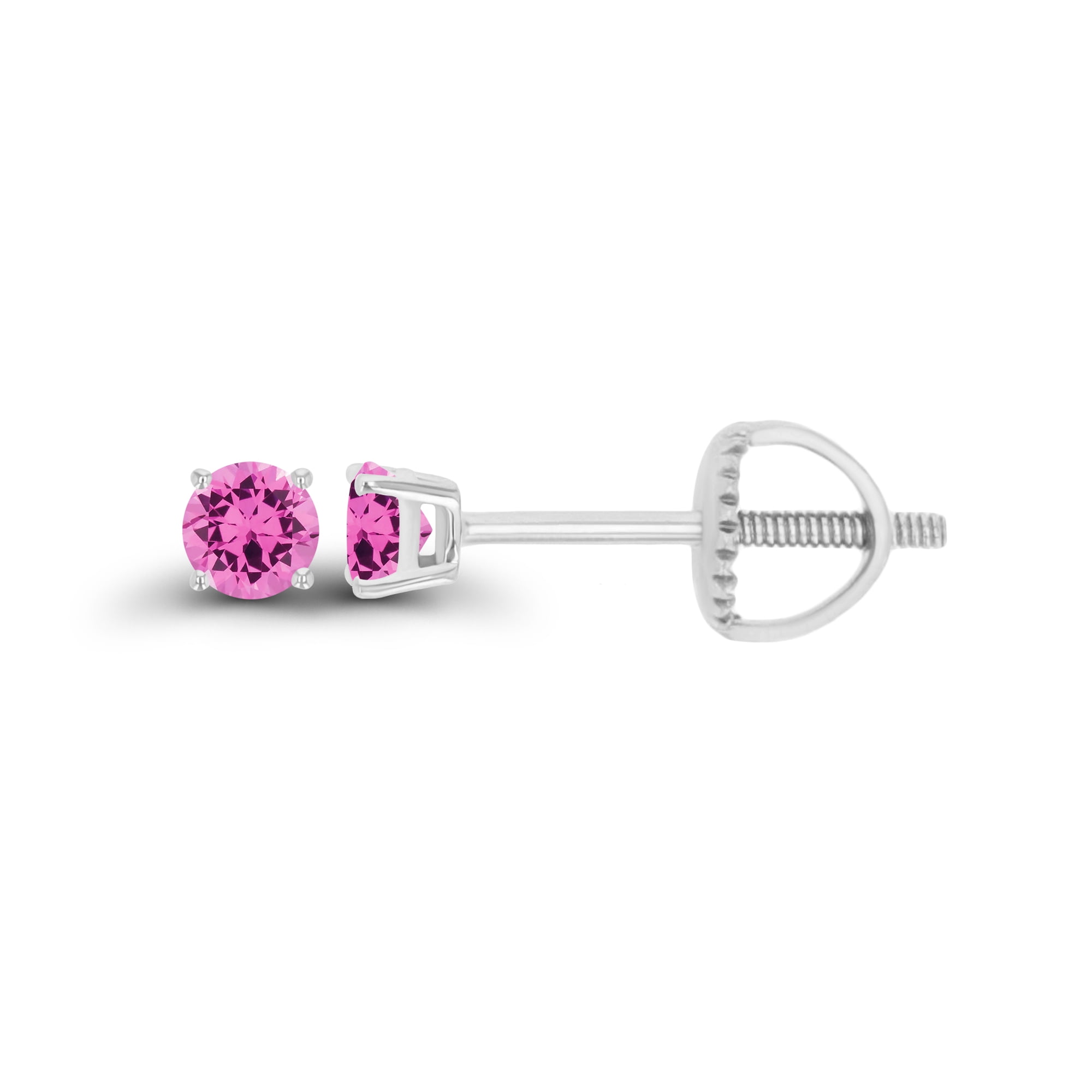14k Yellow Gold 3mm Round Genuine Birthstone Screwback Earrings 14k Yellow Gold 3mm Round Genuine Birthstone Screwback Earrings