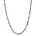 thumbnail image 1 of Solid 14K White Gold 6.1mm Flat Curb Chain Bracelet / Anklet, 1 of 3