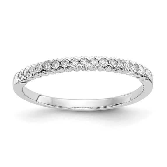 Solid 14K White Gold Complete Diamond Cluster Engagement Wedding Ring Size 8 (.108 cttw.)