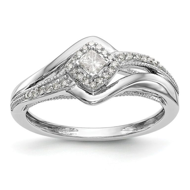 14K White Gold Complete Diamond Promise / Engagement Ring 14K White Gold Complete Diamond Promise / Engagement Ring