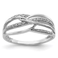 thumbnail image 1 of Solid 14K White Gold Diamond Ring Band Size 7 (.074 cttw.), 1 of 4
