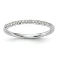 thumbnail image 1 of Solid 14K White Gold Diamond Wedding Band Ring Size 5 (.108 cttw.), 1 of 8