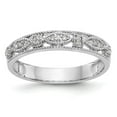 thumbnail image 1 of Solid 14K White Gold Diamond Wedding Band Ring Size 6.5 (.102 cttw.), 1 of 8
