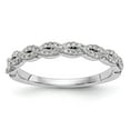 thumbnail image 1 of Solid 14K White Gold Diamond Wedding Band Ring Size 8 (.165 cttw.), 1 of 8