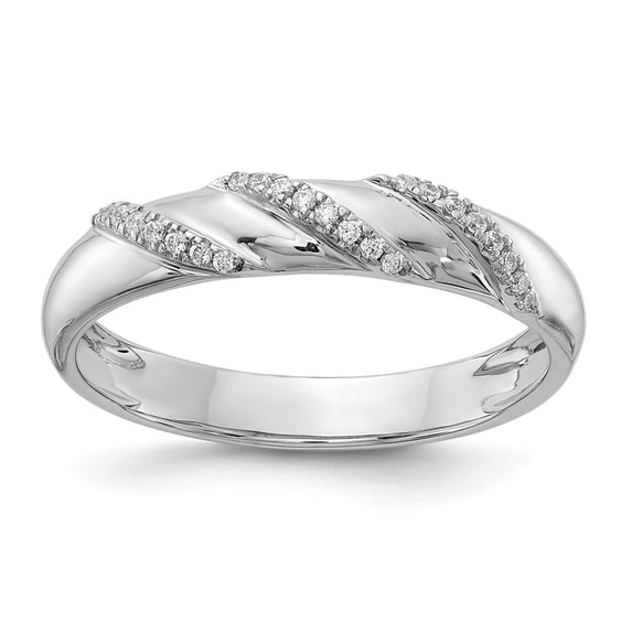 Solid 14K White Gold Engagement Complete Diamond Trio Men's Wedding Band Ring Size 9 (.12 cttw.)