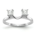 thumbnail image 1 of Solid 14K White Gold Engagement Diamond Wrap Wedding Ring Band Guard Enhancer Size 7 (.5 cttw.), 1 of 8