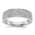 thumbnail image 1 of Solid 14K White Gold Engagement Micro Pave Diamond Wedding Band Ring Size 5.5 (.54 cttw.), 1 of 8