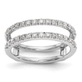 thumbnail image 1 of Solid 14K White Gold Engagement Wedding Ring Diamond Guard Size 8.5 (Width = 7mm ) (.51 cttw.), 1 of 8
