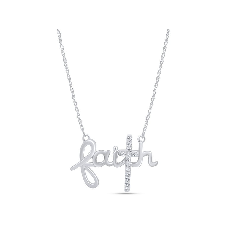 LADIES NECKLACE 0.10CT ROUND DIAMOND 14K WHITE GOLD LADIES NECKLACE 0.10CT ROUND DIAMOND 14K WHITE GOLD