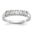 thumbnail image 1 of Solid 14K White Gold Five Stone Diamond Wedding Band Ring Size 9 (.5 cttw.), 1 of 8