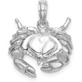 thumbnail image 1 of Solid 14K White Gold Stone Crab Charm - 15.6mm, 1 of 6