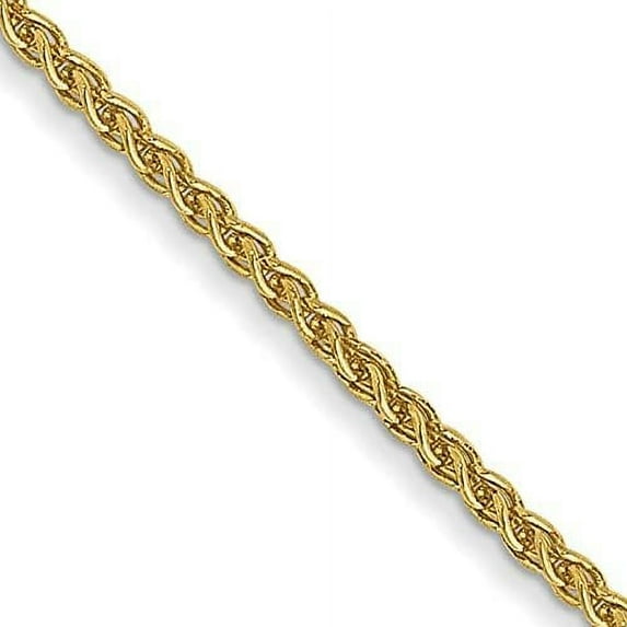 Solid 14K Yellow Gold 1.3mm Spiga with Lobster Lock Chain - 24"