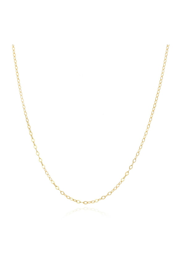 Solid 14K Yellow Gold 1.6mm Cable Link Chain Necklace 14"-22"