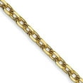 thumbnail image 1 of Solid 14K Yellow Gold 2.4mm Diamond-cut Round Open Link Cable with Lobster Lock Chain - 30", 1 of 8