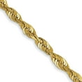 thumbnail image 1 of Solid 14K Yellow Gold 2.7mm Extra Light Diamond-cut Rope with Lobster Lock Chain - 18", 1 of 8