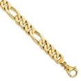thumbnail image 1 of Solid 14K Yellow Gold 22 inch 9.2mm Hand Polished Fancy Link with Fancy Lobster Clasp Chain Necklace, 1 of 1