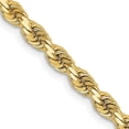 thumbnail image 1 of Solid 14K Yellow Gold 3.5mm Diamond-cut Rope with Lobster Lock Chain - 18", 1 of 8