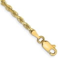 thumbnail image 1 of Solid 14K Yellow Gold 3mm Diamond-cut Quadruple Rope Lobster Lock Chain - 8" Bracelet, 1 of 4