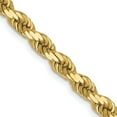thumbnail image 1 of Solid 14K Yellow Gold 4.2mm Diamond-Cut Rope Chain - 8" Bracelet, 1 of 8
