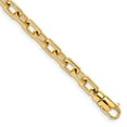 thumbnail image 1 of Solid 14K Yellow Gold 7 inch 5mm Hand Polished Fancy Link with Lobster Clasp Bracelet, 1 of 3