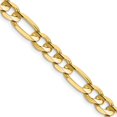 thumbnail image 1 of Solid 14K Yellow Gold 7mm Concave Open Figaro with Lobster Lock Chain - 22", 1 of 8