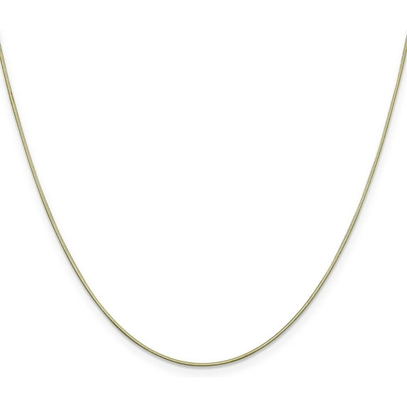 Solid 14K Yellow Gold .8mm Octagonal Snake with Lobster Lock Chain - 14"