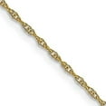 thumbnail image 1 of Solid 14K Yellow Gold Carded 1.2mm Cable Rope with Spring Ring Lock Chain - 14", 1 of 7