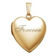 thumbnail image 1 of Solid 14K Yellow Gold Forever Heart Locket - 3/4 Inch X 3/4 Inch in Solid 14K Yellow Gold, 1 of 1
